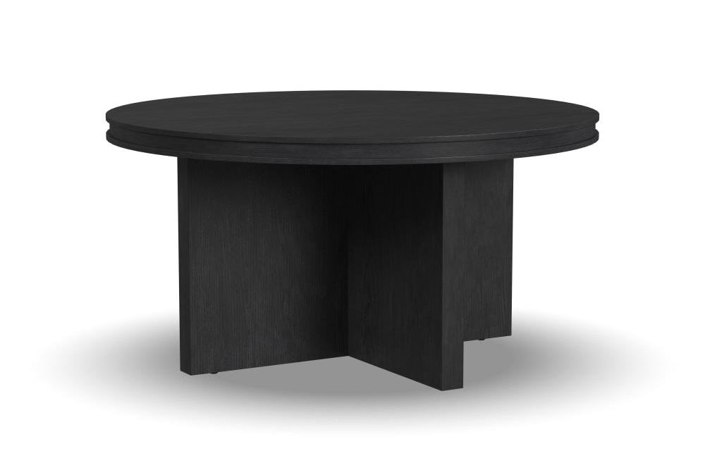 Waterfall Round Coffee Table - Black